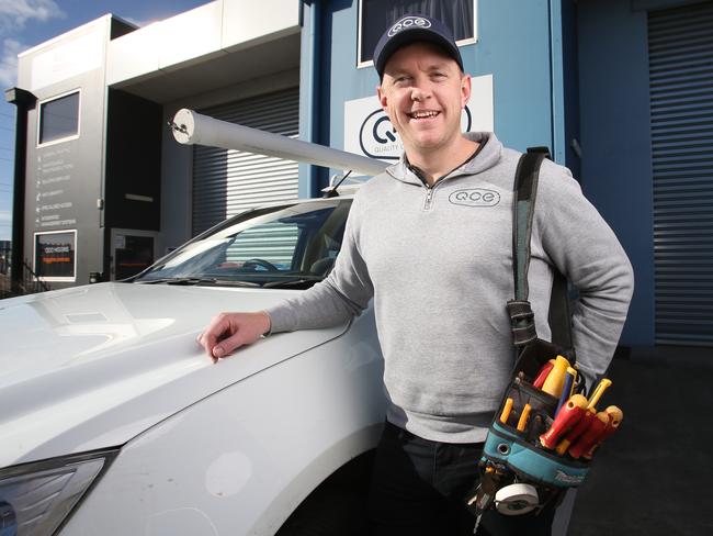 Electrician Boden Carkeek who runs Quality Care is one of 30 nominees in the best of vote. Picture: Alan Barber