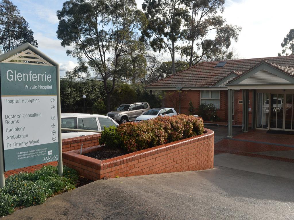 Glenferrie Private Hospital received nine ill elderly patients from St Basil’s nursing home in late July. Picture: Chris Eastman/AAP