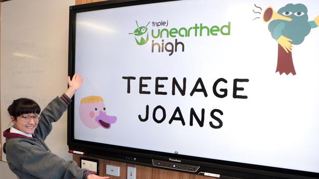 Gleeson College Year 12 student Tahlia Borg was surprised at school with a special video message to say she had won Triple J's Unearthed competition with friend Cahli Blakers, ahead of 1700 entries.