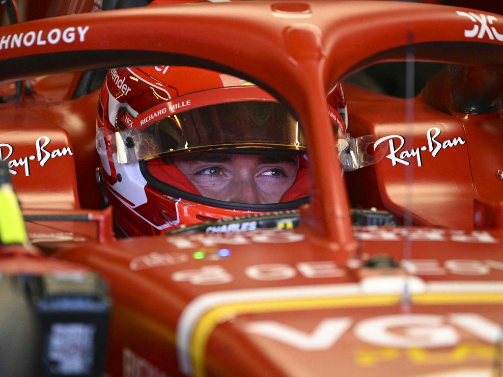 Ferrari's Monegasque driver Charles Leclerc posted the fastest practice time. Picture: AFP