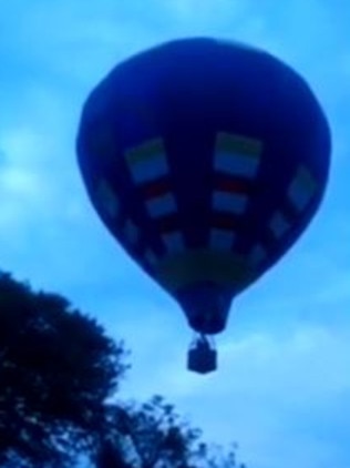 Incoming ... The balloon heads in for landing at high speed. Picture: NTSB Gov.