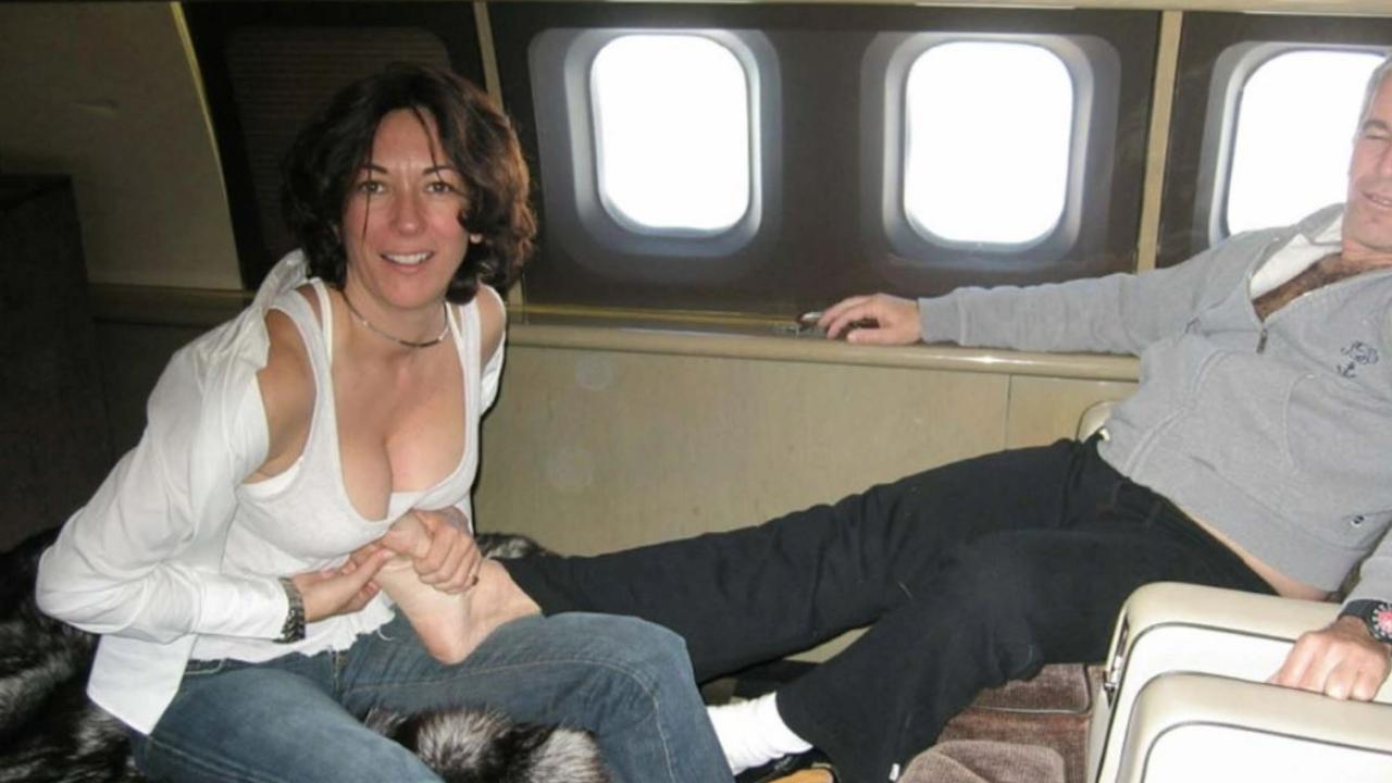 Ghislaine Maxwell pictured rubbing Jeffrey Epstein's feet in photos released to the court