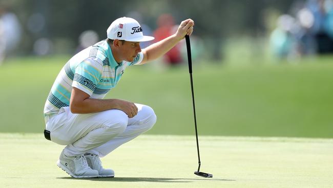 Cameron Smith left some shots out on the Augusta greens. Picture: Getty