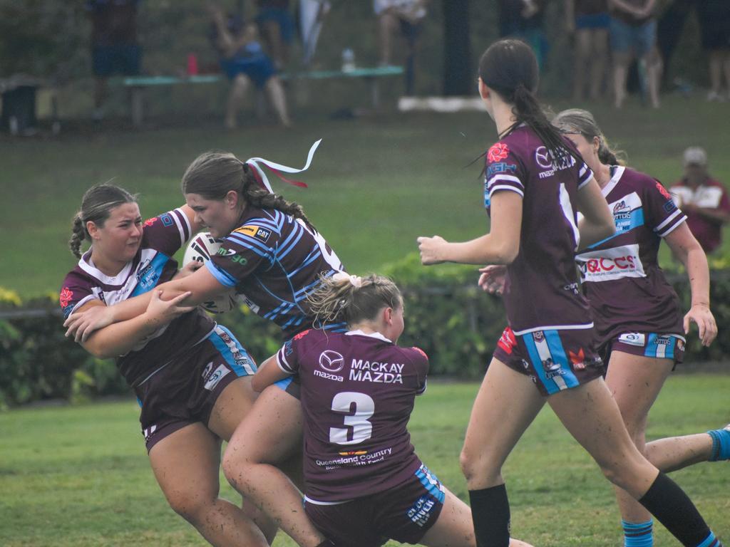 Under-19 girls pre-season trial, CQ Capras versus Mackay Cutters at Rugby Park, Rockhampton, on February 1, 2025.
