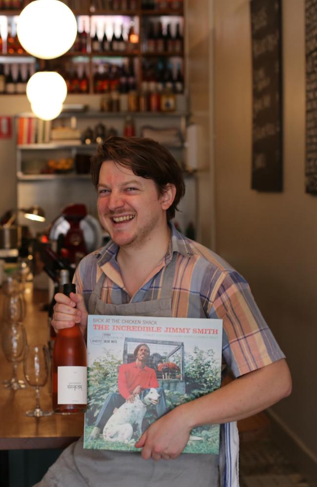 Sonny owner Alister Robertson at the bar in Hobart. Photo Bobby K