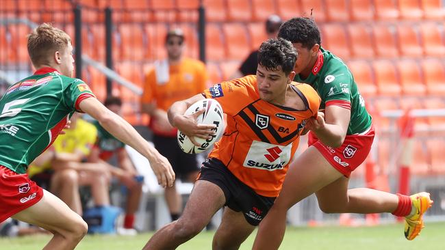 Tigers 3. Keoki Koraba, Cyril Connell Challenge Tigers vs WM Seagulls, Totally Workwear Stadium, Brisbane. Picture: Liam Kidston.