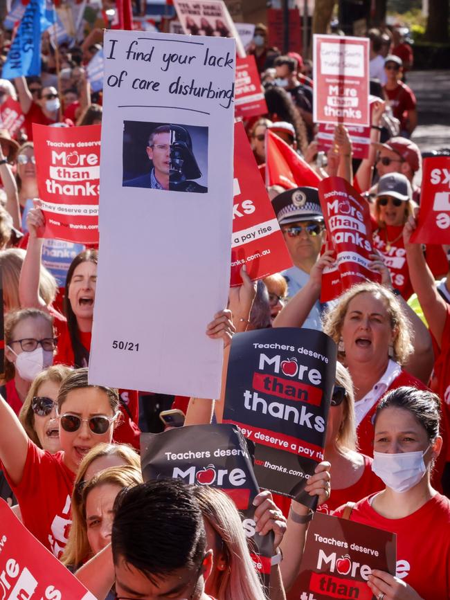 week over a pay dispute with the state government. Picture: Jenny Evans