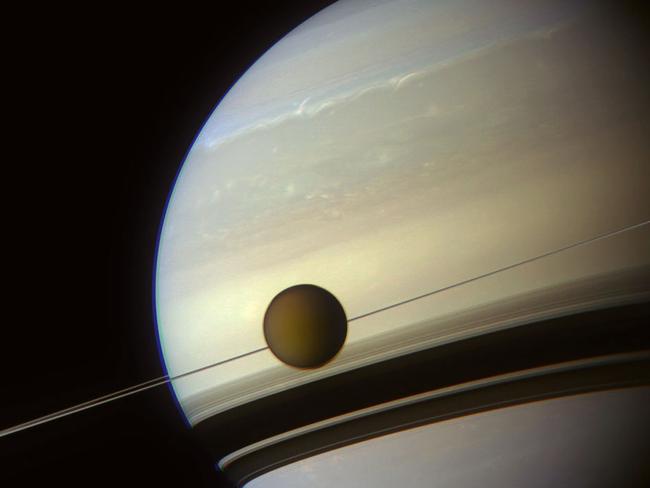 Saturn's largest moon Titan, as spotted by NASA’s spacecraft Cassini. Picture: NASA.gov