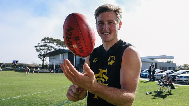 Glenelg’s Will Gould, a bottom-age All-Australian last year, is considered one of SA’s best draft prospects in 2019. Picture: AAP/Morgan Sette