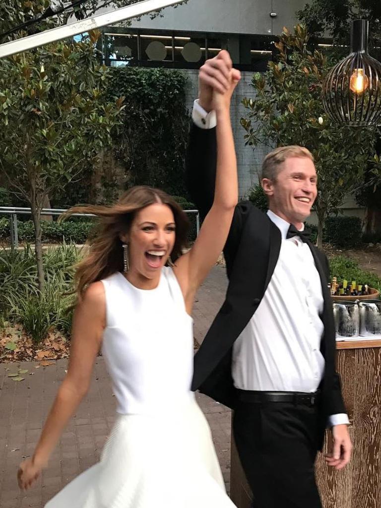 Adam and Fiona Selwood on their wedding day. Source: Instagram