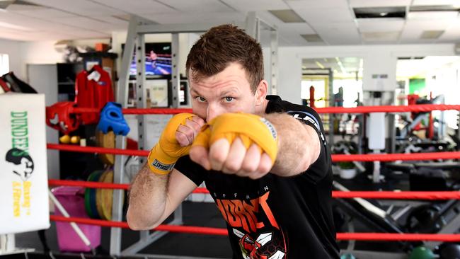 Jeff Horn in training for his fight with Michael Zerafa. Picture: Bradley Kanaris/Getty Images