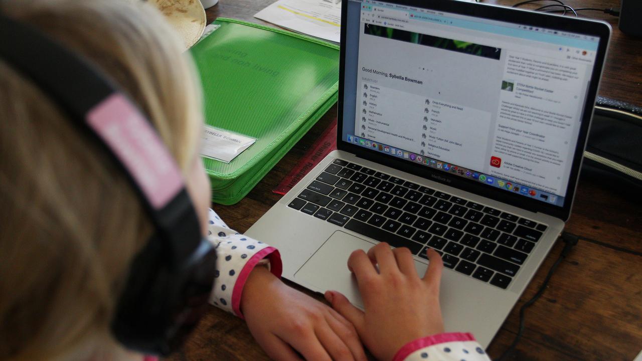 Children are now reliant on the internet to continue their learning, but not all of the country’s students have access to the vital utility at home. Picture: Lisa Maree Williams/Getty Images