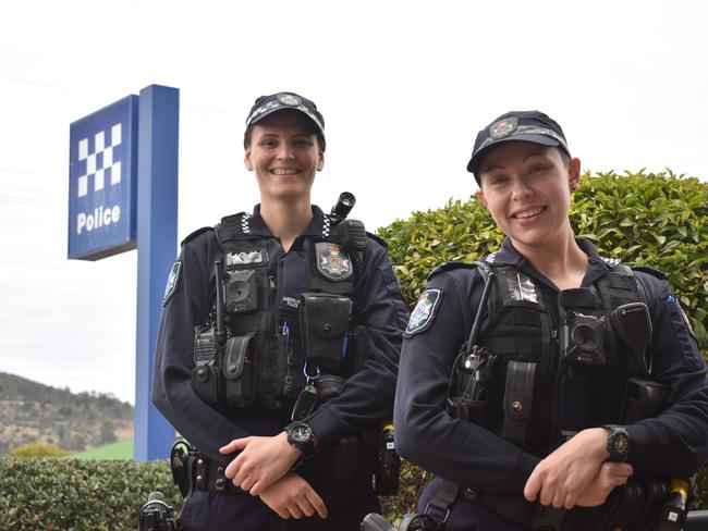 NEW FACES: Constable Kate Lencz and Constable Simone Sullivan have just joined the team at the Lowood Police Station. Photo: Ebony Graveur