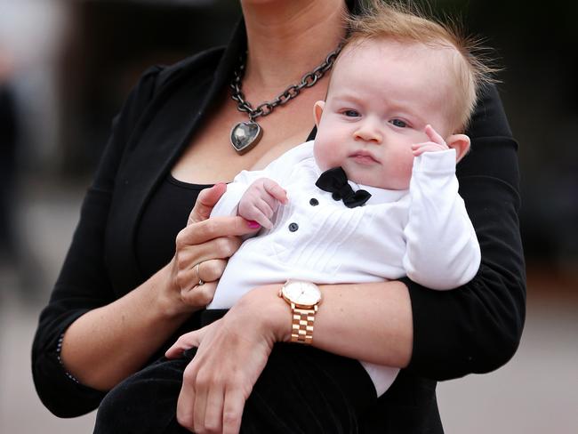 2014 AAMI Victoria Derby Day, Flemington, Victoria. The very dapper Johannes, 15 weeks. Picture: Mark Stewart