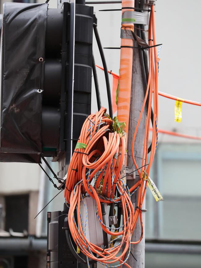 The intersection of George Street and Ultimo Road in Haymarket where a teenager received an electric shock. Picture: David Swift.