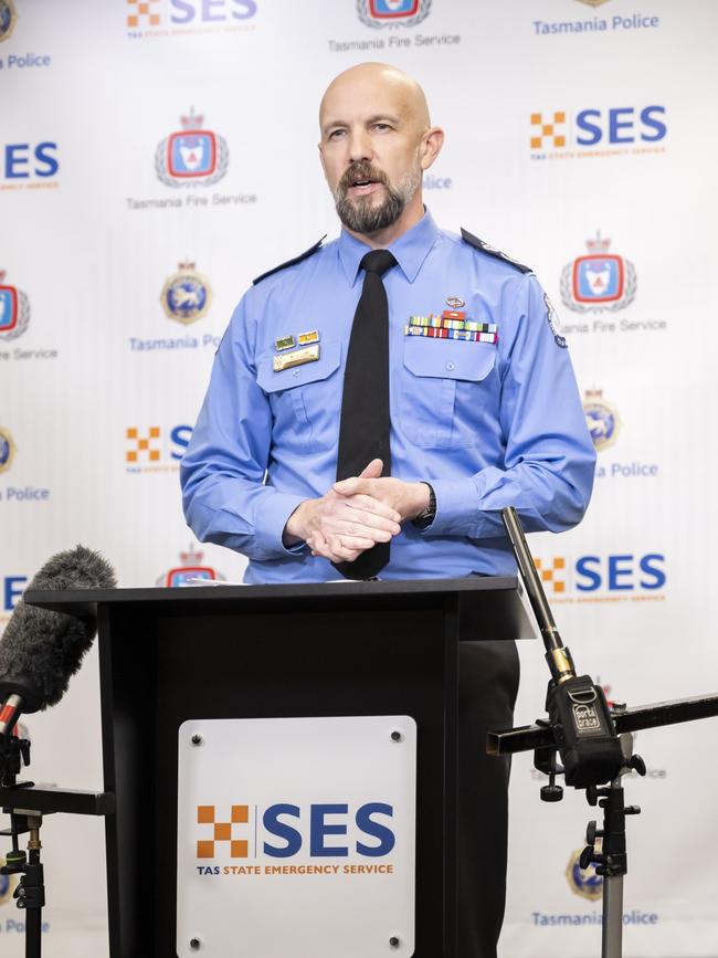 NEWS: Severe weather press – Mick Lowe Emergency Director SES. Picture: Caroline Tan