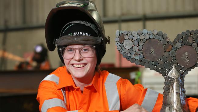 Apprentice Iesha Swan has shared why she believes more young women should join the field. Picture: Alan Barber