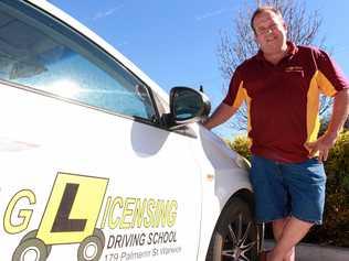 LEARNING PROCESS: Warwick driving instructor Andrew Gale teache s learner drivers on the Southern Downs. Picture: Marian Faa