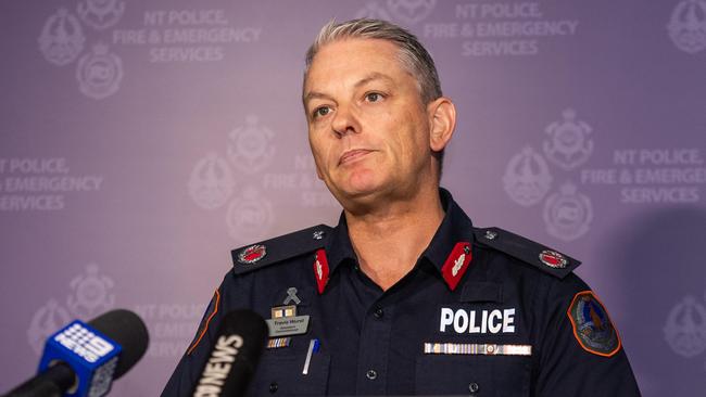 Travis Wurst Assistant Commissioner at the press conference speaks on the autopsy results of the 19-year-old Alice Springs teenager who was found dead lying on Undoolya Road. Picture: Pema Tamang Pakhrin