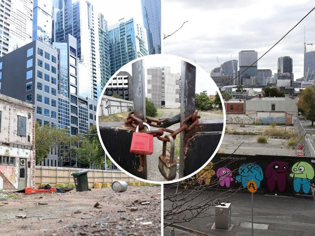 An investigation by the Herald Sun has found what is holding up construction on the growing number of empty Melbourne building sites.