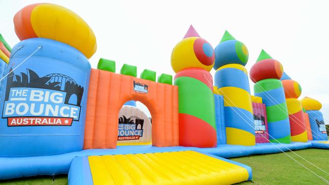 The Big Bounce inflatable park. Picture: AAP/Brenton Edwards