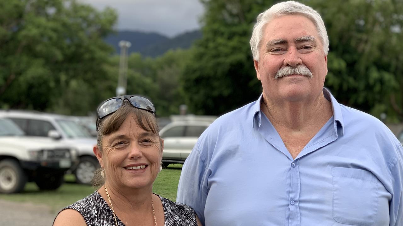 Mackay councillor Alison Jones and Finch Hatton Progress Association president Bill Cross at the October 6 Finch Hatton meeting with Queensland Hydro on the Pioneer-Burdekin pumped hydro scheme. Picture: Duncan Evans