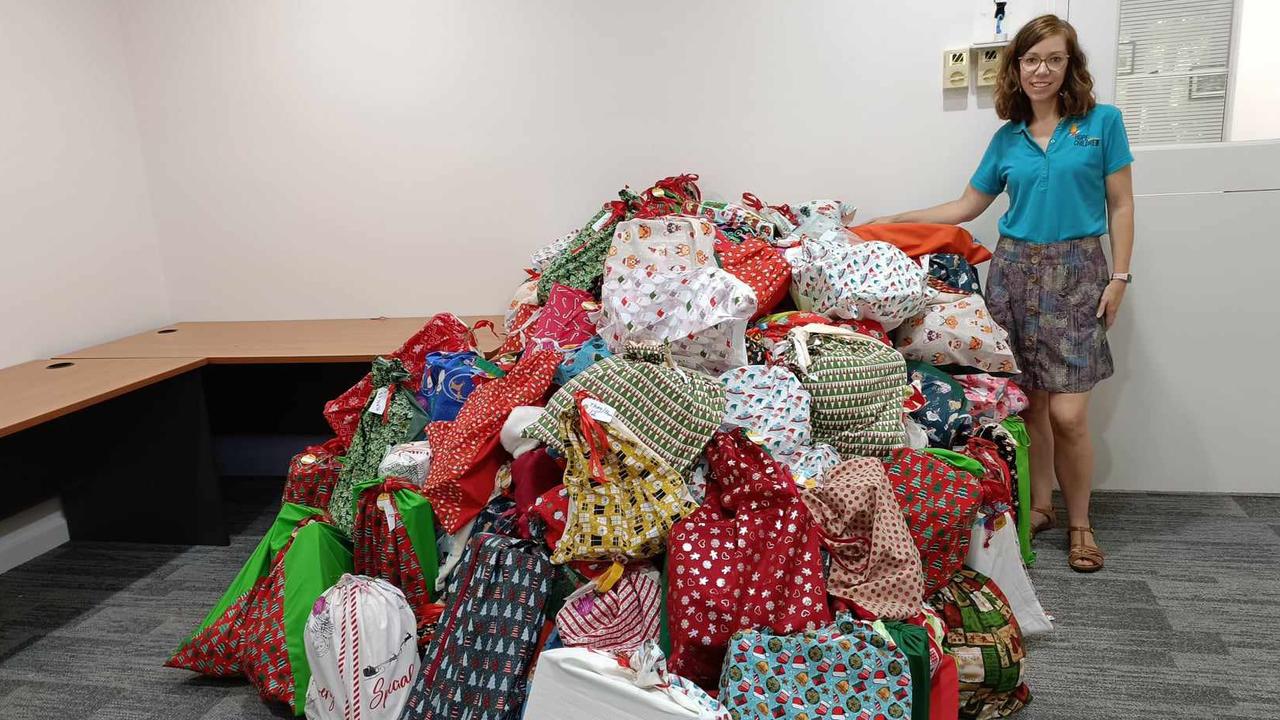 Hope for our Children administrator Selena Protheroe with some of the 603 gifts the organisation was able to give to children in residential care. The gifts came from local schools, kindergartens, churches, business, and volunteer organisations from around Toowoomba. Picture: (supplied)