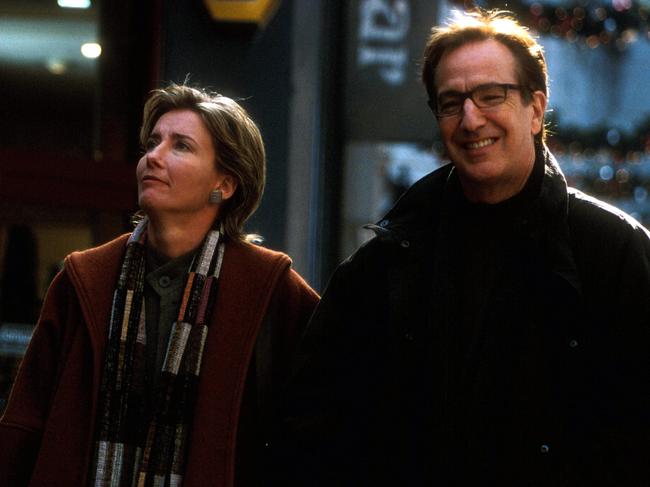 Emma Thompson and the late Alan Rickman in the Christmas classic Love Actually.