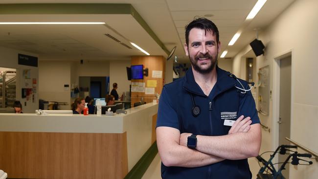 Night Watch: Box Hill Hospital emergency department associate nurse unit manager Dan Halls. Picture: Josie Hayden