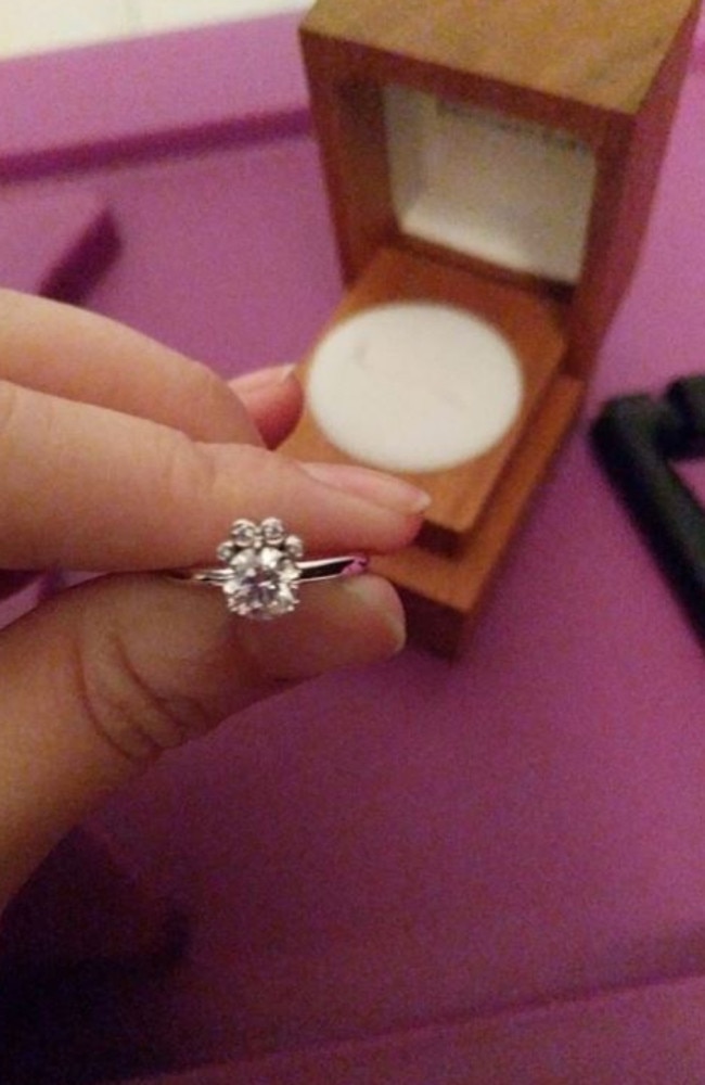 Paw on sale engagement ring