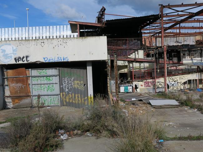 Little Saigon Market in Footscray burnt to the ground in a 2011 fire. Picture: Craig Dunlop