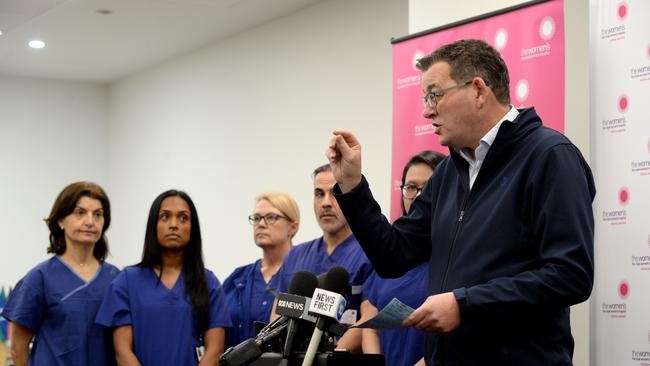 Victorian Premier Daniel Andrews launches the new IVF centre at the Royal Womens Hospital. Picture: NCA NewsWire / Andrew Henshaw