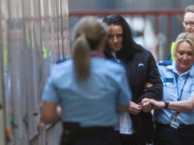 MELBOURNE, AUSTRALIA - NewsWire Photos June 1, 2023: Prison van arrivals at the Supreme Court via Laneway: Rebecca Payne, 43, was found guilty of murdering Noel Payne, 68, after a three-week trial in the Victorian Supreme Court. Picture NCA NewsWire / Aaron Francis