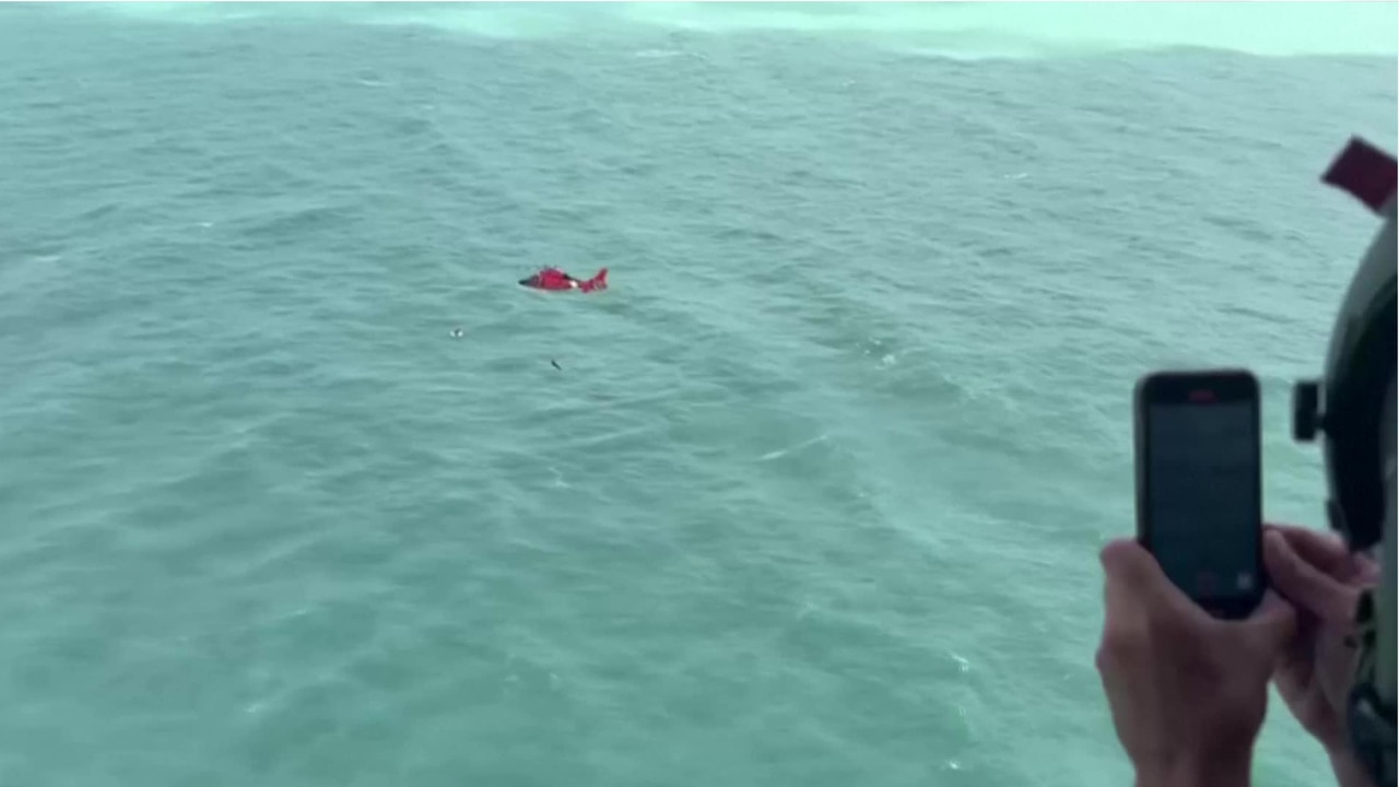 Us Coast Guards Dramatic Rescue Of Man Clinging To Cooler Off Florida