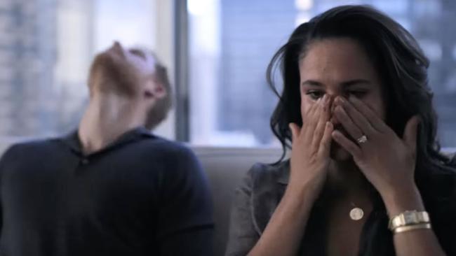 One particularly dramatic moment sees Meghan wiping away tears. Picture: Netflix