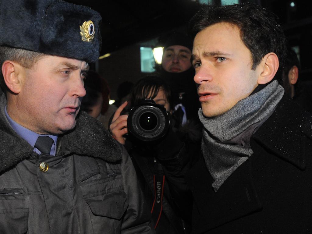 Russian opposition prominent activist Ilya Yashin is in jail. Picture: AFP