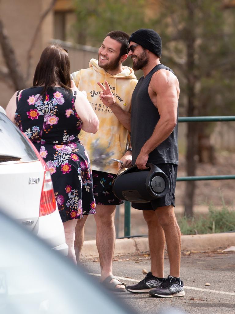 Efron posed for a photo with fans. Picture: Media Mode