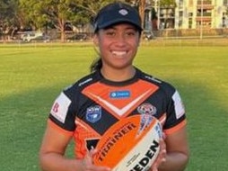 Angel Schaafhausen-Mino of the Samoa U18s at the Harmony Cup. Picture: Contributed