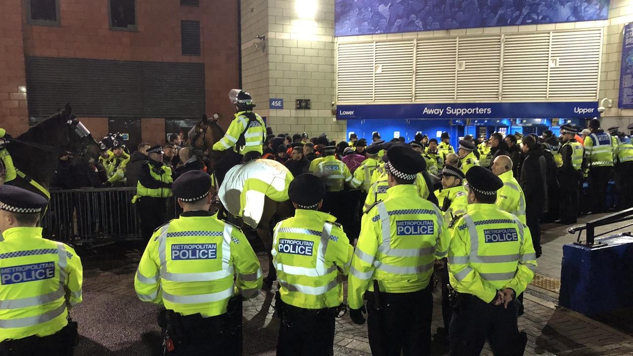 Bayern Munich fans clashed with police.