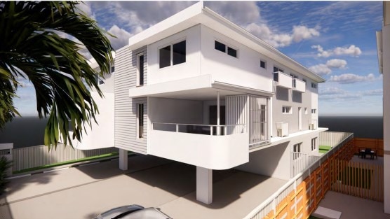 Artist impressions of a unit complex proposed for 18 Minkara St, Warana. Photo: Valentine Building Design