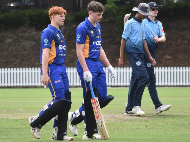 Oliver Lista (left) and Monte Cairns during their 68-run stand. Picture: Sean Teuma