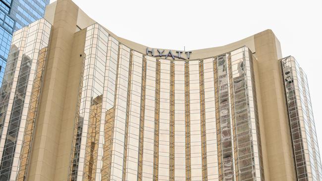 The Grand Hyatt where the worker contracted COVID-19. Picture: Getty Images