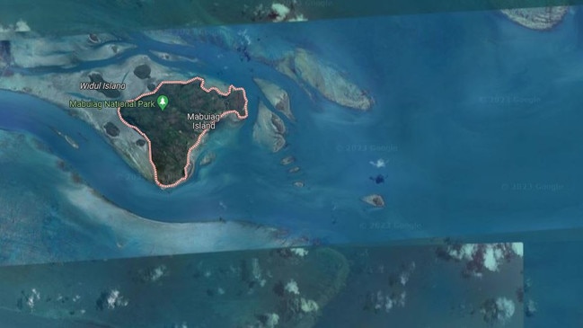 Ms Richardson’s boat flipped about 6km southeast of Mabuiag Island in the Torres Strait. Picture: Google Maps