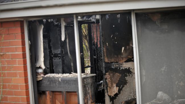 Suspicious house fire in Brighton. Photo: Kenji Sato