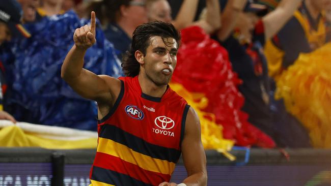 Josh Rachele kicked three goals in Adelaide’s Round 4 loss to Essendon. Picture: Getty Images