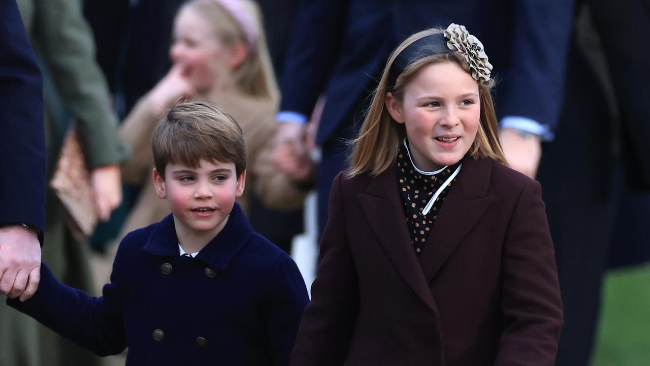 Prince William didn’t loosen his grip on his famously cheeky son’s hand. Picture: Getty Images