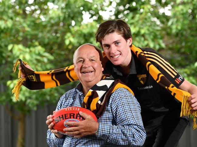 Will Day and his grandfather Robert in 2019. Picture: AAP/ Keryn Stevens