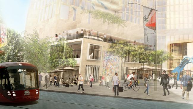 An artist’s impression of Lend Lease’s George Street public plaza, part of the Circular Quay proposal.