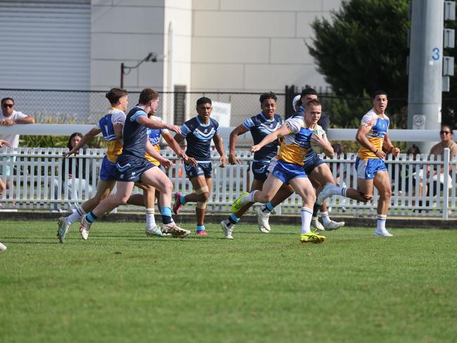 Pictured is The Peter Mulholland Cup at Ringrose Park, Wentworthville today. Patrician Brothers Blacktown v Matraville SHS. Picture: Tim Hunter.