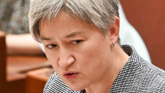 CANBERRA, Australia, NewsWire Photos. May 16, 2024: Senator Penny Wong in the Senate at Parliament House in Canberra. Picture: NCA NewsWire / Martin Oldman